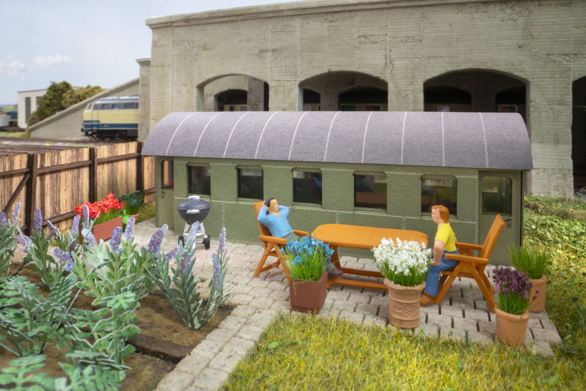 Noch 14293 Gartenhaus "Bahnwaggon"