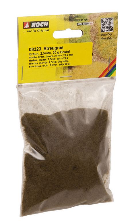 Noch 08323 Streugras - braun, 2,5 mm, 20 g - Neu - OVP