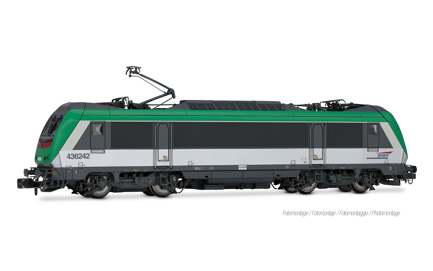 Arnold HN2680 SNCF, Elektrolokomotive BB 436242, silber-grüne FRET-Farbgeb