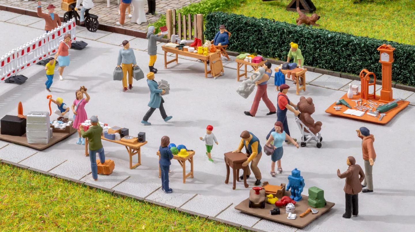 Noch 16280 Figuren-Themenwelt Flohmarkt 1:87 Spur H0 Neu OVP