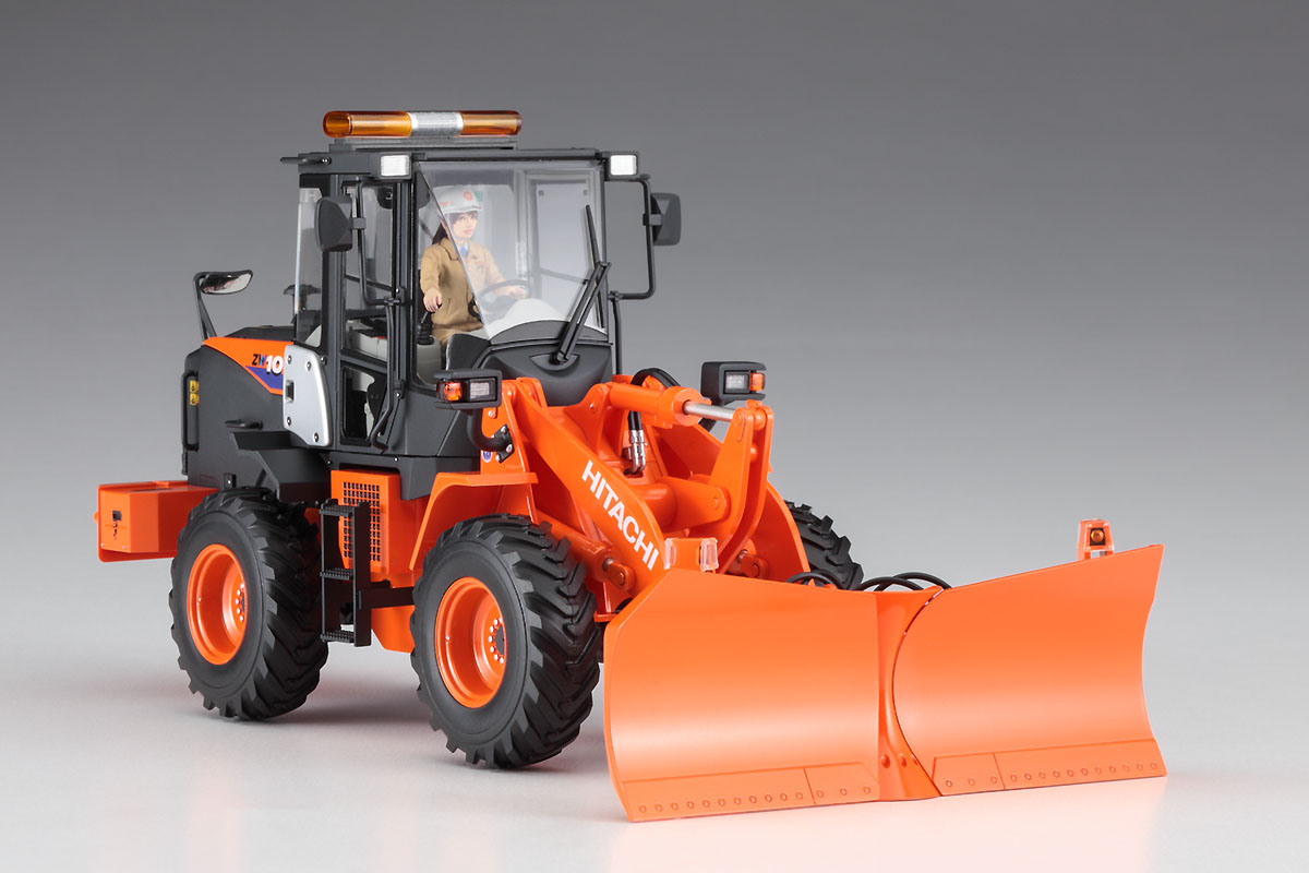 Hasegawa 66102 Hitachi Radlader ZW100-6 mit Schneepflug 1:35 Bausatz