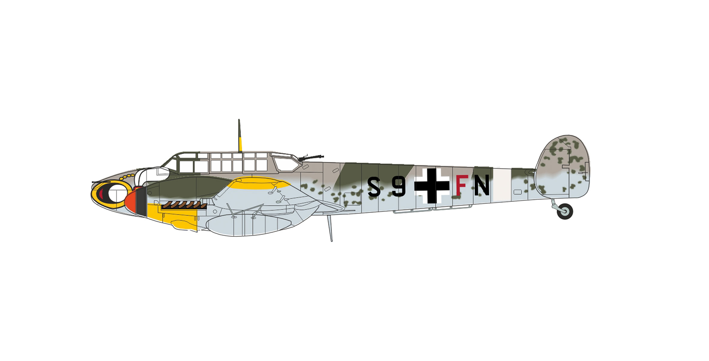 Herpa 81AC115S Bf 110G II./ZG1 Wespe