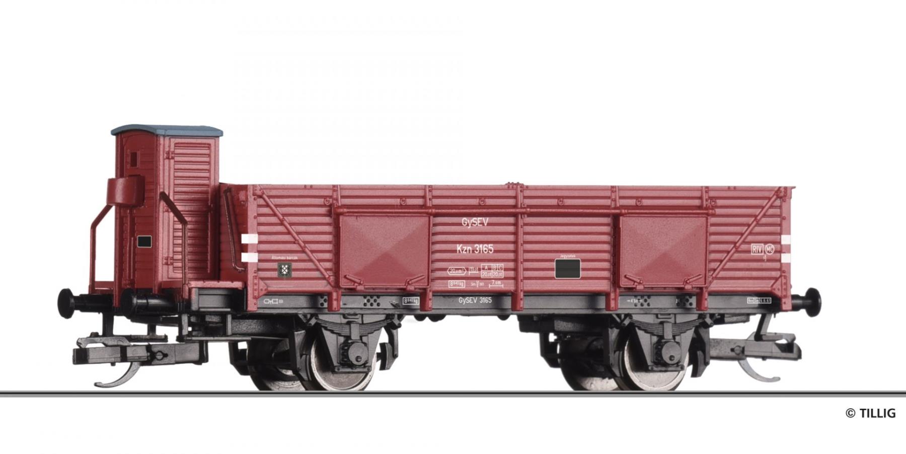 Tillig 17633 Offener Güterwagen Kzn GySEV 1:120 Spur TT Neu OVP