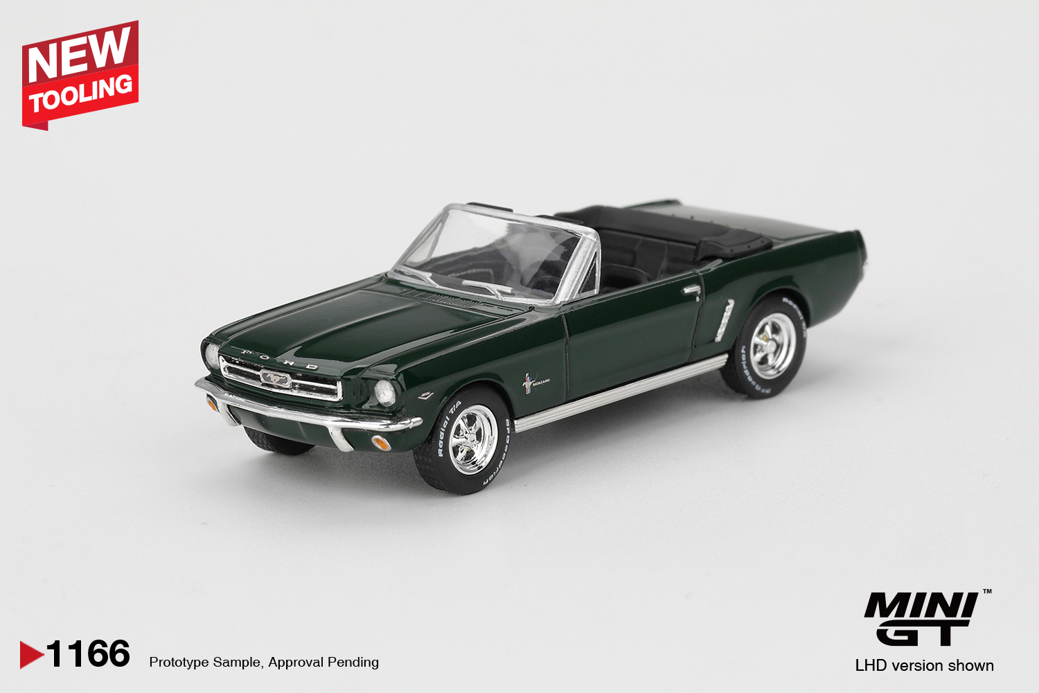 Mini GT 1166 Ford Mustang Convertible Highland Green 1964 1:64