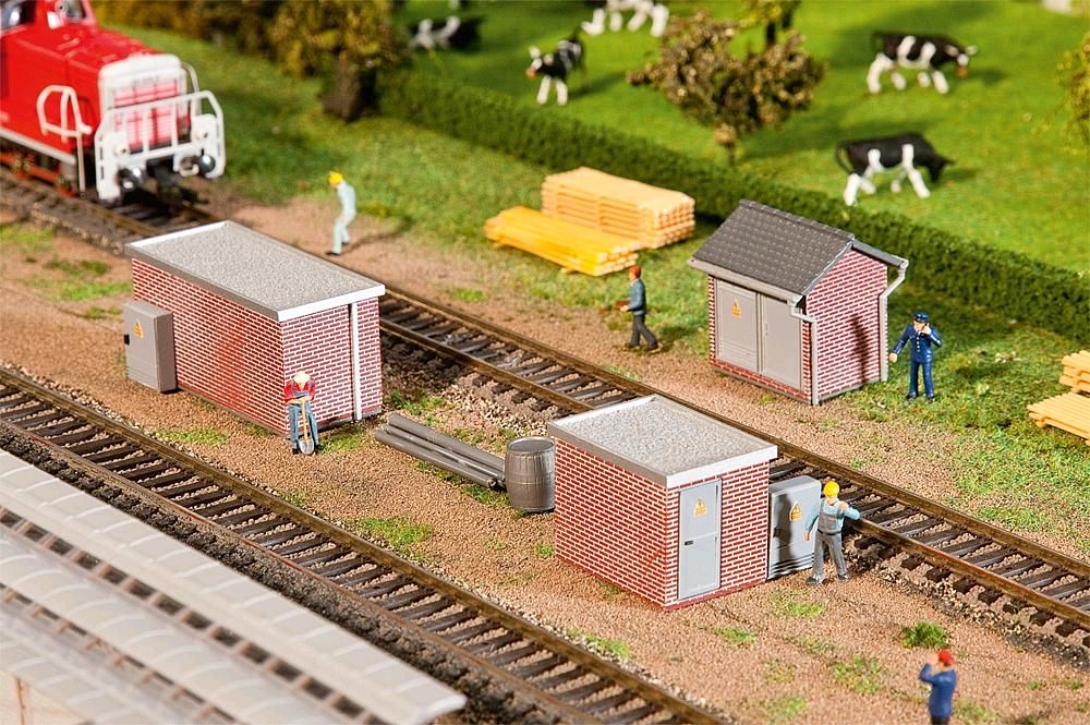 Faller 120239 3 Trafostationen Backstein 1:87 Spur H0 Bausatz Neu OVP