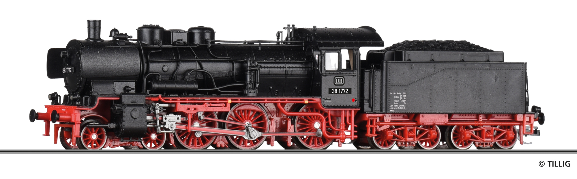 Tillig 02036 Dampflokomotive BR 38.10 der DB
