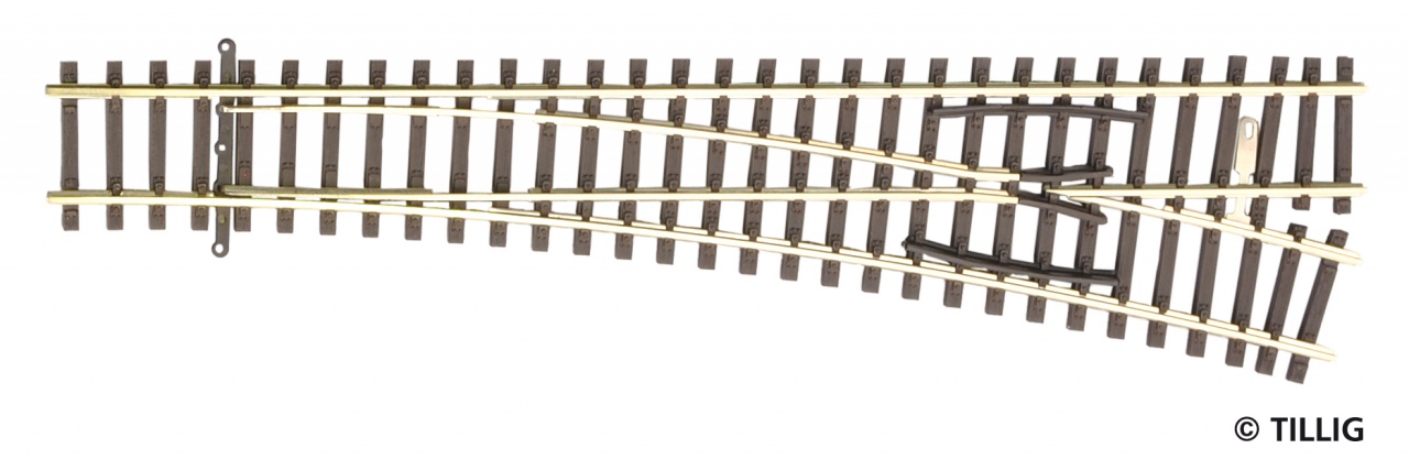 Tillig 83331 EW2 rechts Abzweig 15° Radius 631 1:120 Spur TT NEU