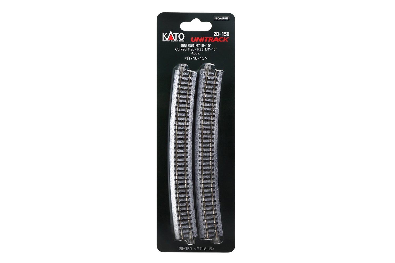 Kato 20-150 Gleis gebogen R718mm 15° 4 St. 1:160 Spur N Neu OVP