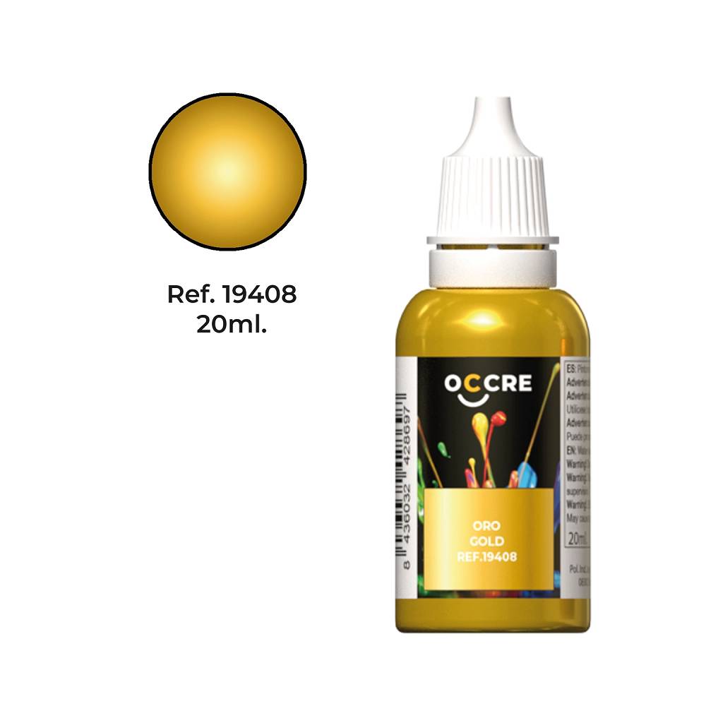 OcCre 19408 Acrylfarbe Gold 20 ml Neu