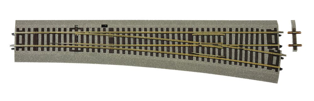 Roco 42583 Weiche rechts Wr10 m. Handantrieb m. Bettung Spur H0