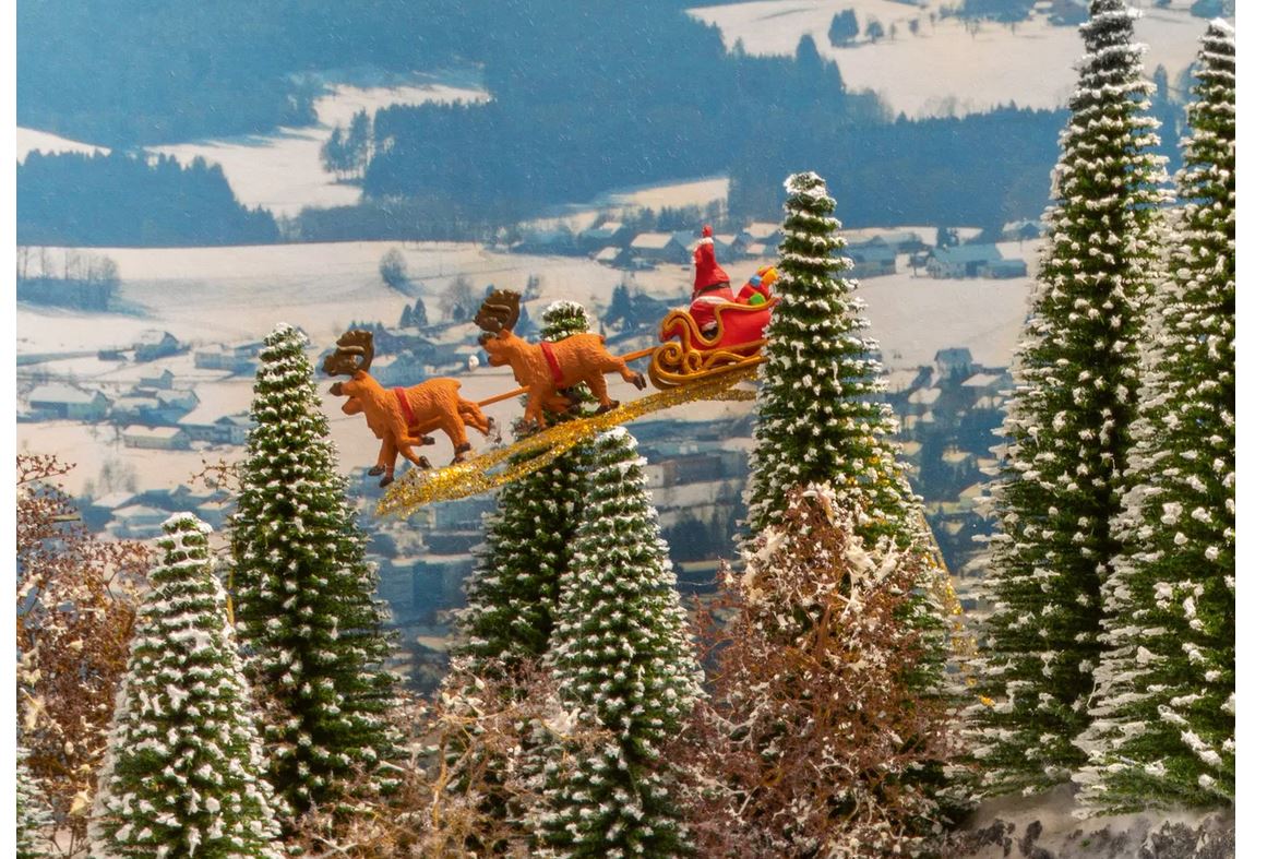 Noch 15924 Weihnachtsmann mit Schlitten 1:87 Spur H0 Neu OVP Figuren
