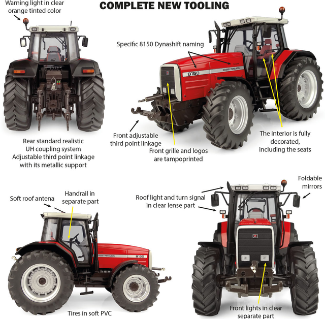 Universal Hobbies UH6780 Massey Ferguson 8150 Dynashift 1:32 Spur 1 NEU OVP