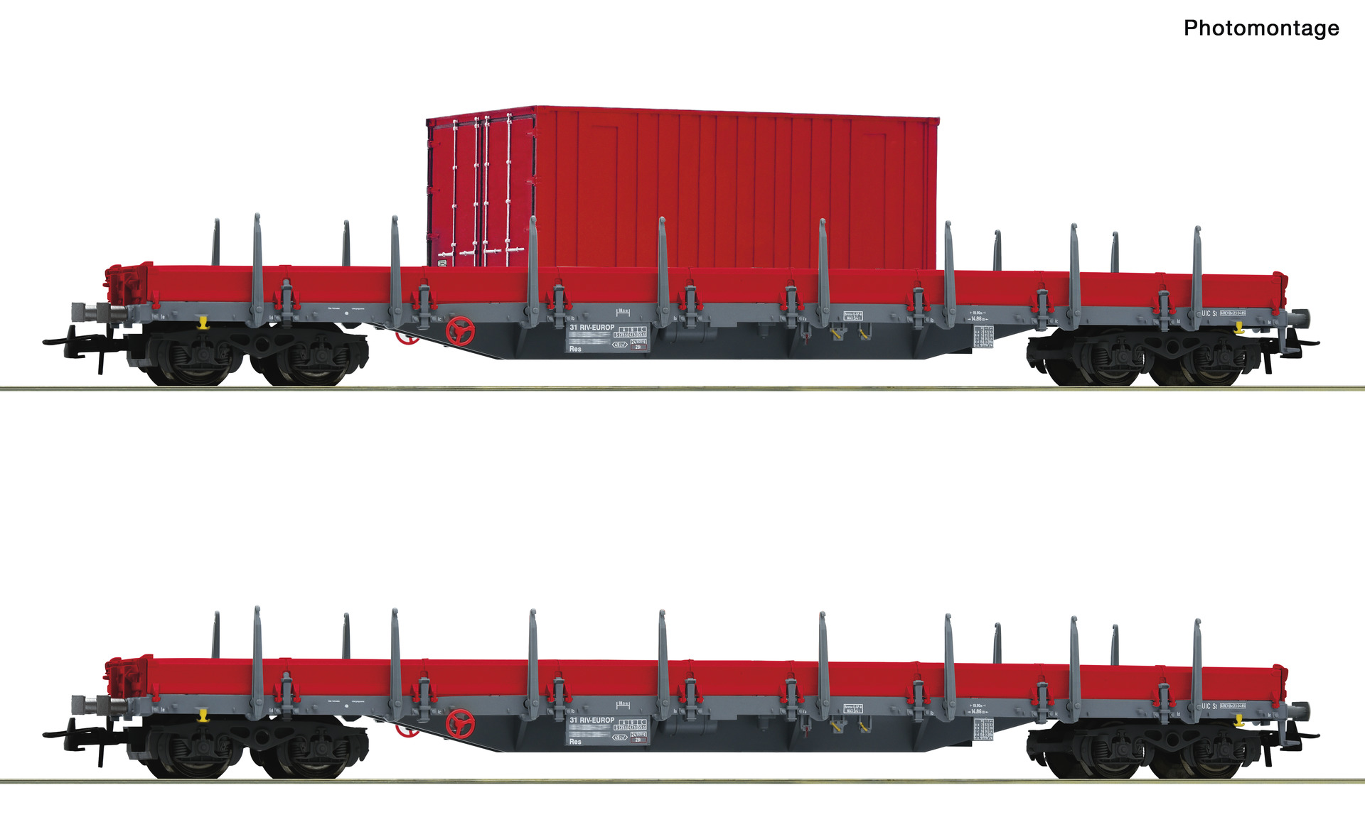 Roco 6600201 2-tlg. Set: Rungenwagen