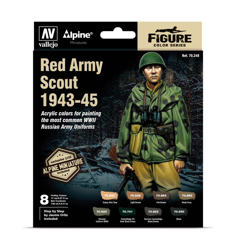 Vallejo 70248 Farb-Set Rote Armee Späher 1943 - 1945 Neu OVP