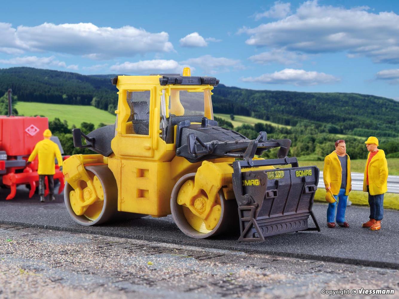 Kibri 11558 BOMAG Walze mit Splittstreuer BS 180 1:87 Spur H0