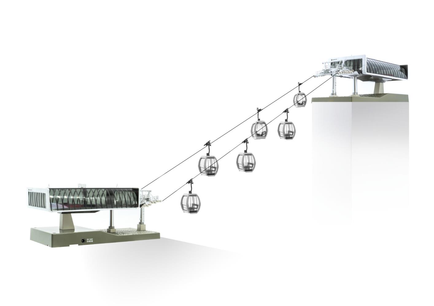 Jägerndorfer 82497 Seilbahn (D-Line Set weiß/grau) 1:87 Spur H0 Neu OVP