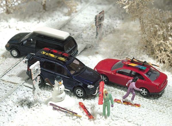 Busch 6004 Winter-Set für Auto 1:87 Spur H0 NEU OVP