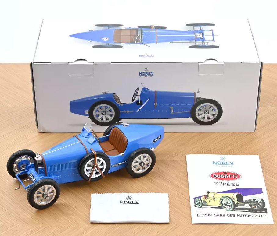 Norev 125705 Bugatti T35 1925 Blau 1:12 Standmodell Neu OVP