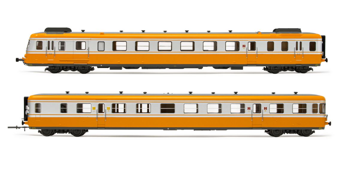 Jouef HJ2387S 2-unit railcar RGP2 class X 2700, "RTG inoxydable"