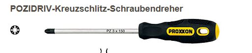 Proxxon 22072 FLEX-DOT-Prozidriv1-Kreuzschlitz-Schraubendreher
