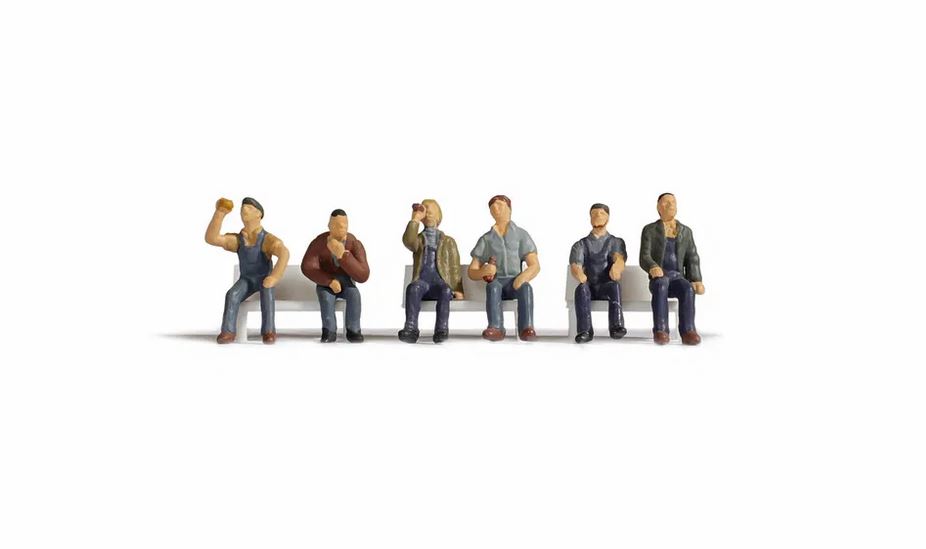 Noch 15278 Arbeiter sitzend (ohne Bänke) 1:87 Spur H0 Neu OVP