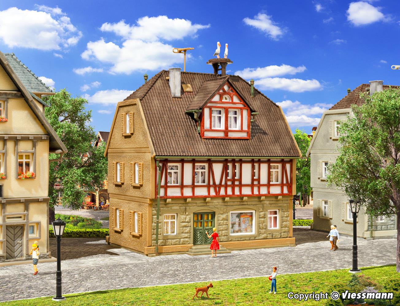 Vollmer 47643 Wohnhaus mit Storchennest 1:160 Spur N Bausatz