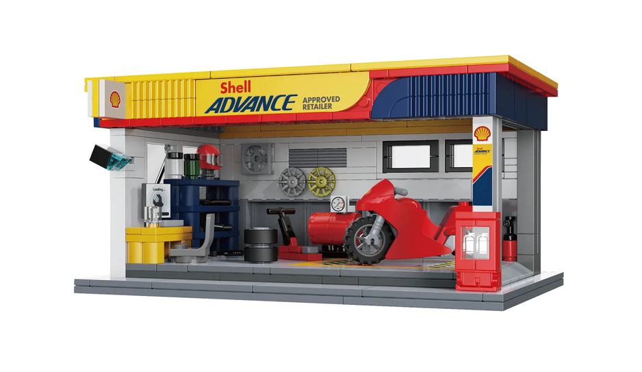 CaDA C66034W Shell Service-Station 1:30 Bausatz NEU OVP Bricks