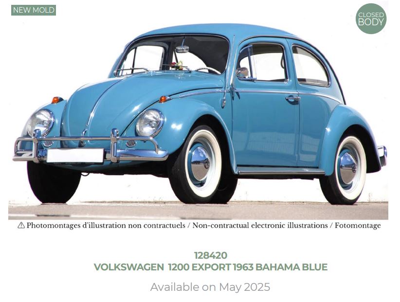 Norev 128420 VW 1200 Export 1963 Bahama Blue 1:12