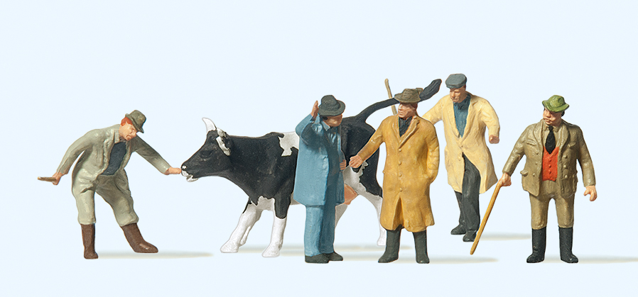 Preiser 14039 Viehhandel 1:87 Spur H0 Neu OVP Figuren