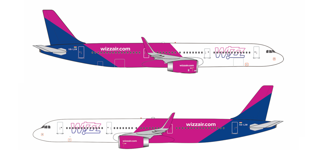 Herpa 539418 A321-200 Wizz Air - eXtra 1:500