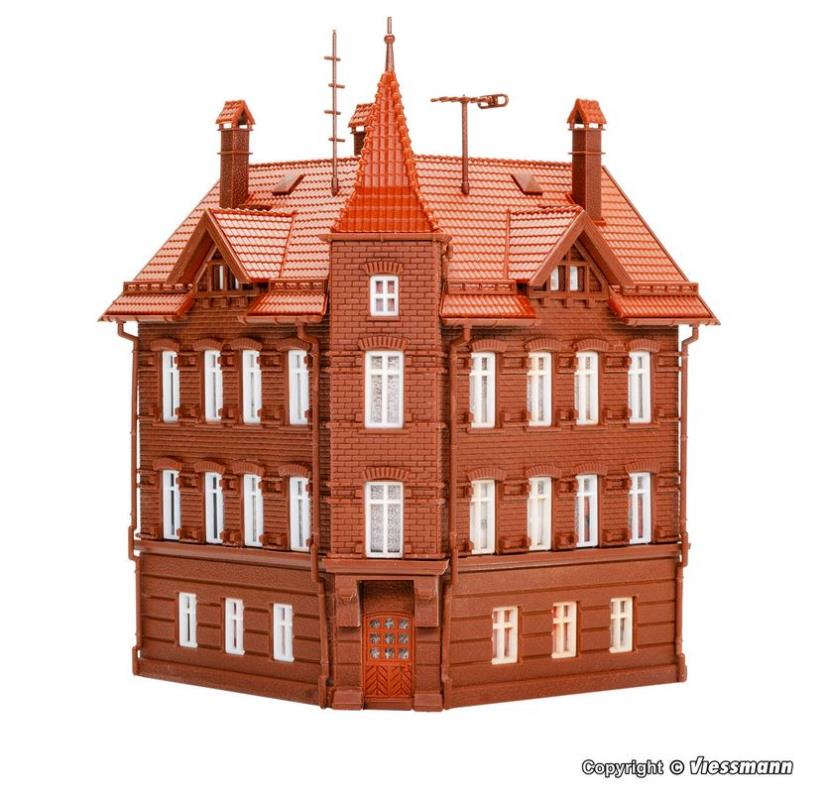 Vollmer 47636 Eisenbahner-Wohnhaus, Eckhaus - Spur N - Neu - OVP