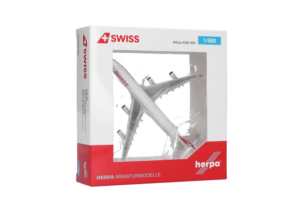 Herpa 538183 Swiss International Air Lines Airbus A340-300 1:500