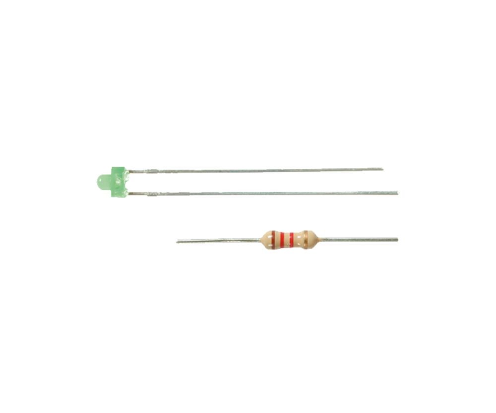 Viessmann 3554 LED grün Ø 1,8 mm, inkl. Vorwiderstände, 3 Stück - H0 1:87