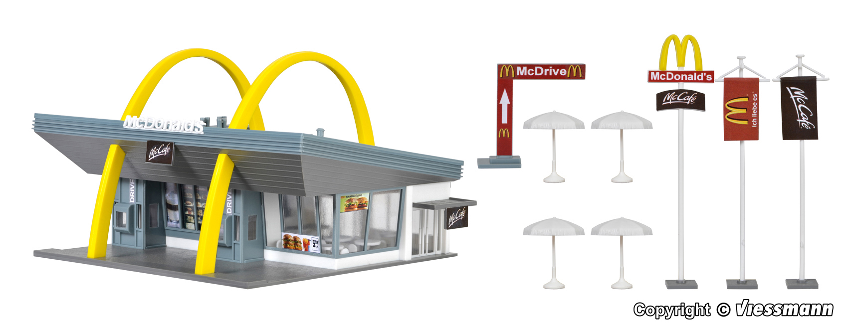 Vollmer 43634 McDonald´s Schnellrestaurant mit McDrive 1:87 Spur H0