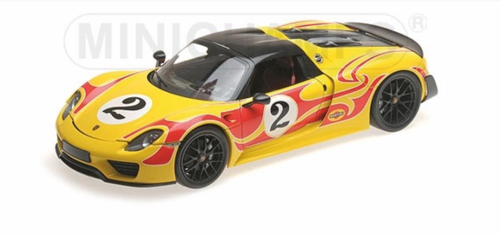 Minichamps 110062446 PORSCHE 918 SPYDER gelb – 2013 – 1:18 - NEU OVP