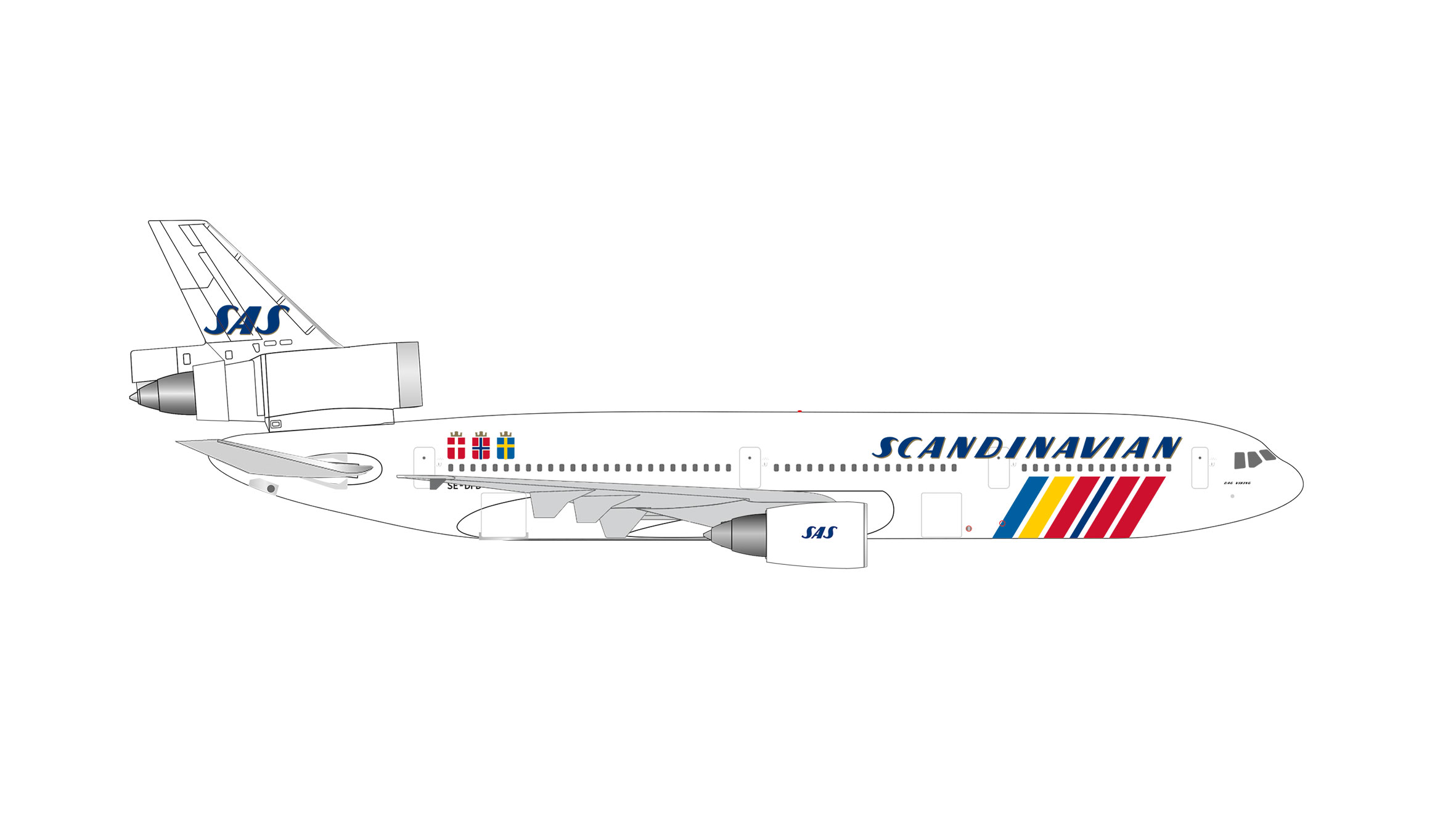 Herpa 539715 Douglas DC-10-30 SAS