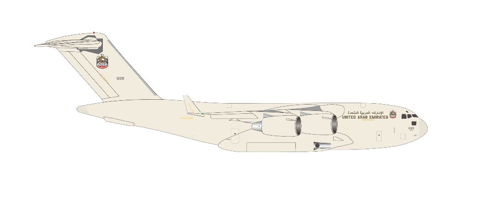 Herpa 539395 C-17 UAE AF 15th AS Zayed 1:500