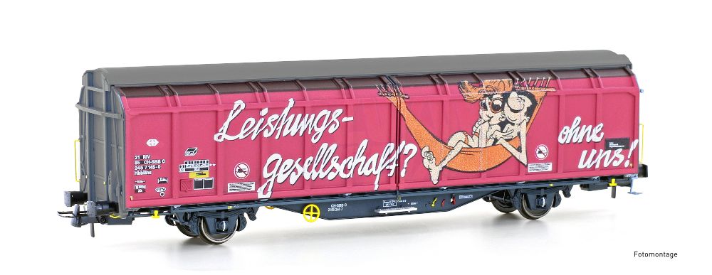 Hobbytrain H45105 Schiebewandwagen Hbbillns SBB Graffiti-Serie (3) Spur H0