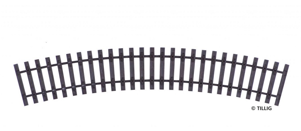 Tillig 85045 Gebogenes Schwellenband R543/30° - Spur H0 - Neu
