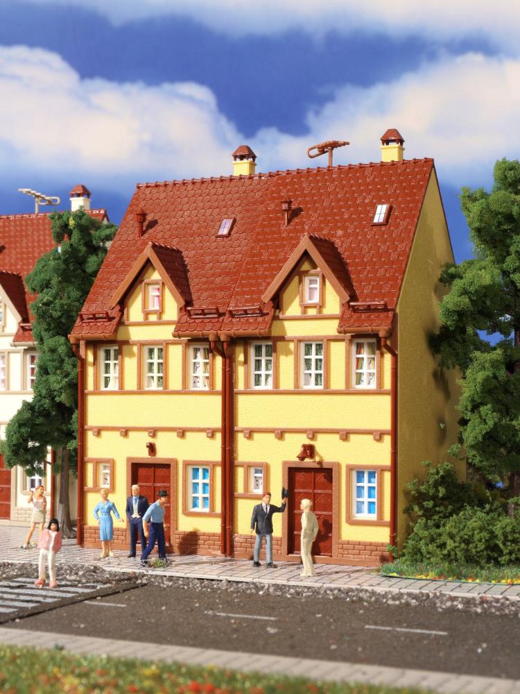 Vollmer 43844 Reihen-Doppelhaus gelb 1:87 Spur H0 Bausatz Neu OVP