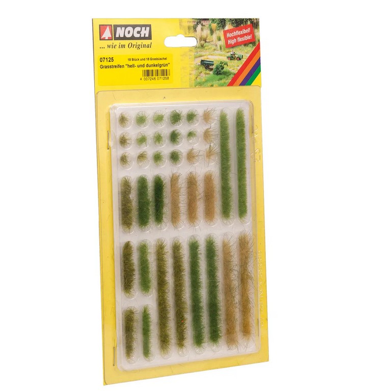 Noch 07125 Grasstreifen “hell- und dunkelgrün” 6 mm NEU OVP