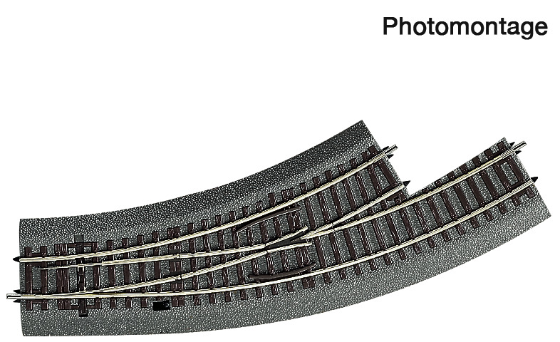 Roco 42560 Bogenweiche links BWl2/3 m. Handantrieb 1:87 Spur H0