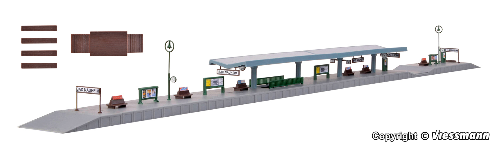 Kibri 36720 Bahnsteig Bad Nauheim 1:220 Spur Z Bausatz Neu OVP