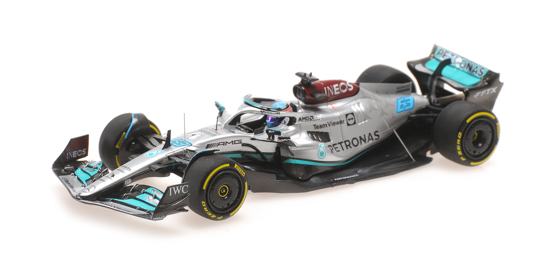 Minichamps 417221363 G. RUSSELL 3RD HUNGARIAN GP 2022 1:43 Spur 0
