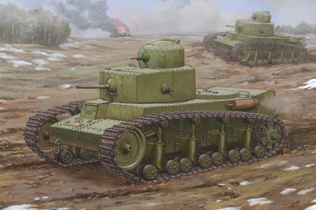 HobbyBoss 83887 Soviet T-12 Medium Tank 1:35 Bausatz Neu OVP