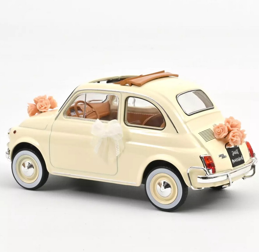Norev 187780 Fiat 500 L 1968 Elfenbein Hochzeitsgeschenk 1:18 NEU