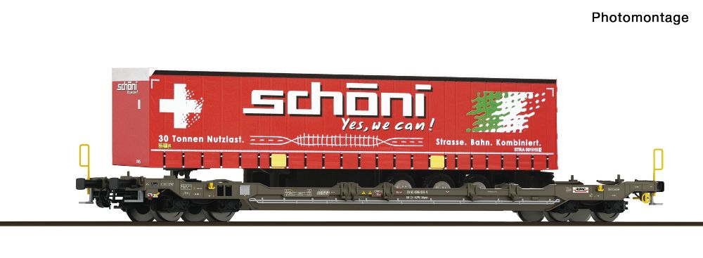 Roco 6680066 Taschenwagen T5 Hupac+Schöni Spur TT