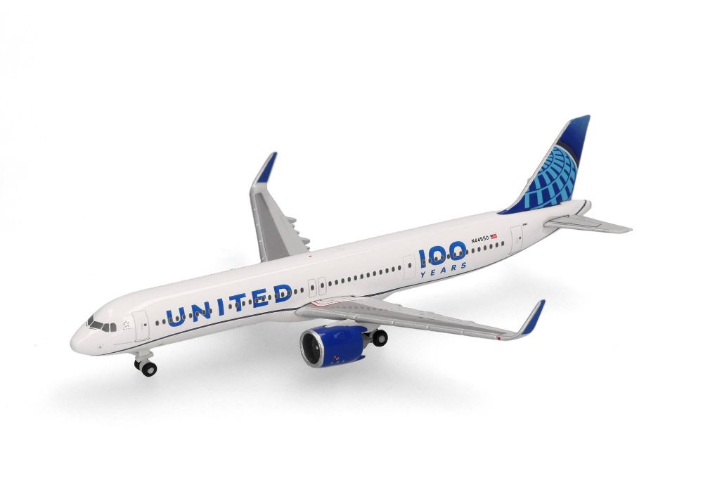 Herpa 539388 United Airlines Airbus A321neo "100 Years" 1:500 NEU