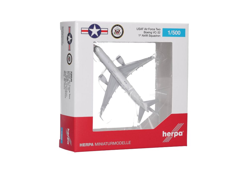 Herpa 539548 U.S. Air Force Boeing VC-32 "Air Force Two" 1:500 NEU