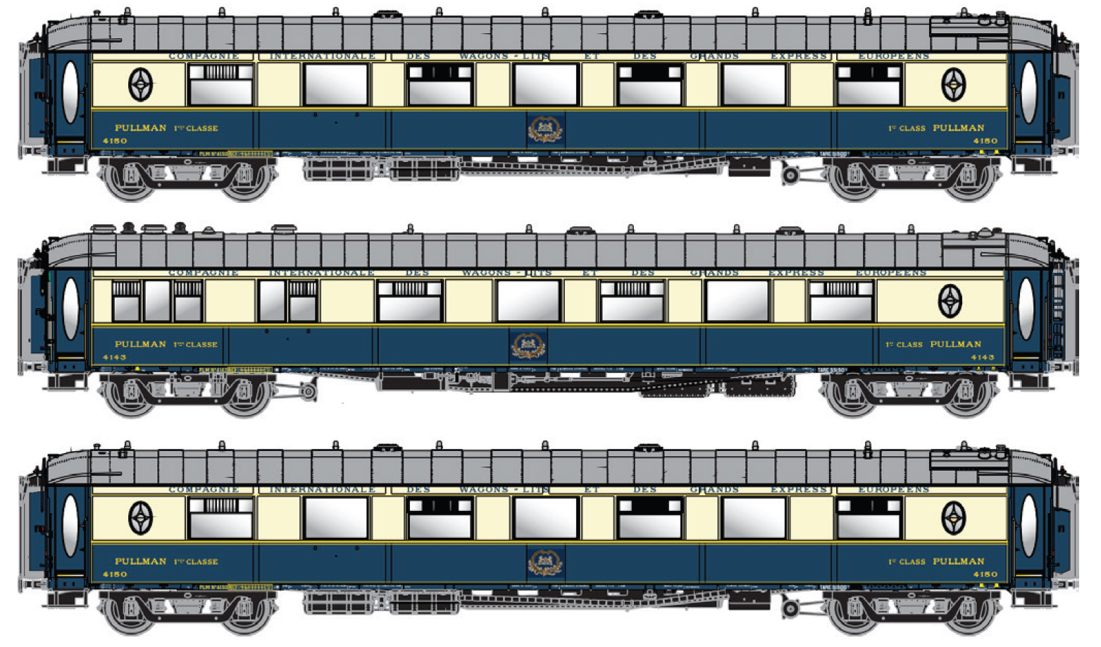 LS Models 79171 3er Set Pullman-Wagen CIWL, Ep.II Spur N